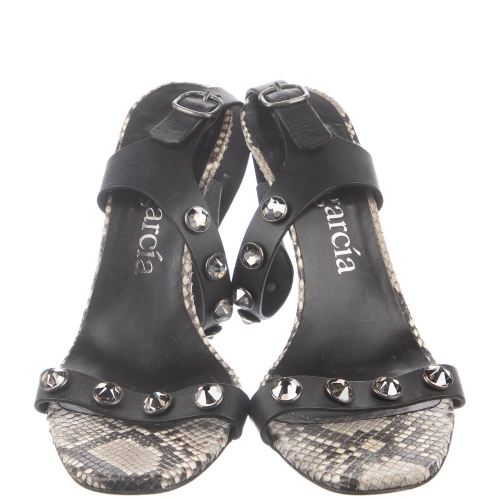 Pedro Garcia Python Print Sexy Heels - Size 39 - image 3